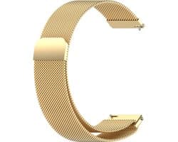 By Qubix - Geschikt voor Garmin bandje - Milanese bandje - Goud - Geschikt voor Garmin Vivoactive 6 / Vivoactive 5 / Vivoactive 3 - Smartwatch bandje 20mm