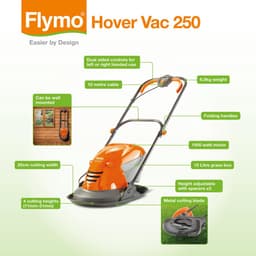 Flymo Hover Vac 250 Zweef - Grasmaaier - 1400W — thumbnail 4