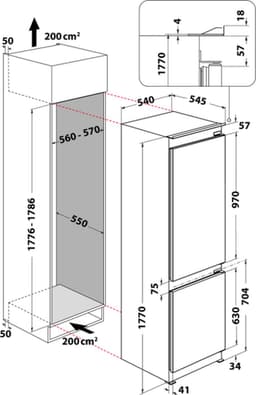 Whirlpool WHC18 T574 P Ingebouwd 250 l Wit — thumbnail 12
