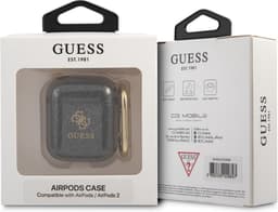 Guess TPU Glitter Case AirPods 1 - AirPods 2 Zwart — thumbnail 4