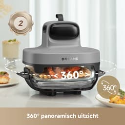Dreame Tasti™ Airfryer - 5-in-1 Glazen Heteluchtfriteuse - 2,5L & 4,5L - PFAS-vrij — thumbnail 4