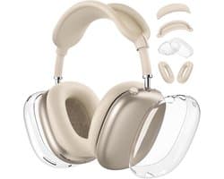 Krasbestendige Beschermhoes Set voor Draadloze Hoofdtelefoon - TPU Stootvaste Cover (Oorschelpen & Hoofdband)