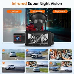 Hoogwaardige 4K Dashcam voor Auto en Vrachtwagen - Scherpe Video-opnames — thumbnail 4
