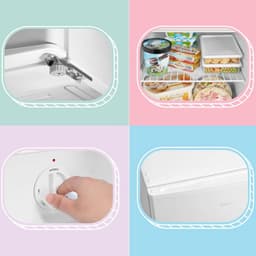 Mini Koelkast 43L met IJsblokjes Compartment - Klein voor Slaapkamer en Kantoor, In hoogte verstelbare Voetjes, Energiekosten 100 kWh/jaar, Witte Koelkast — thumbnail 5