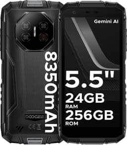 DOOGEE Fire 3 Ultra 4G- AI Outdoor telefoon - Robuuste Smartphone - Android 15 -24 GB RAM+256 GB ROM/2 TB TF - 8350 mAh/18W -Unisoc T7200 -5,5-inch HD -NFC + Face ID + Vingerafdrukscanner- Grijs — thumbnail 1