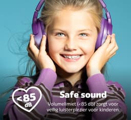 Fresh 'n Rebel Clam Junior - Koptelefoon kind - Kinder koptelefoon met Noise Cancelling - Draadloos (Bluetooth) & Bedraad – Inclusief Aux kabel (1m) - Lucky Lizard — thumbnail 3