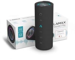 Lamax Sounder2 Play Bluetooth luidspreker, 24 uur luisterplezier, uitstekende 24 W vermogen, visuele effecten, Bluetooth 5.3, IP67 waterbestendigheid, microfoon voor oproepen