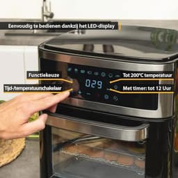 Airfryer Oven 13L met Digitale Besturing en Rotisserie | 8 Programma's | 1700W | Kookruimte met Binnenverlichting — thumbnail 5