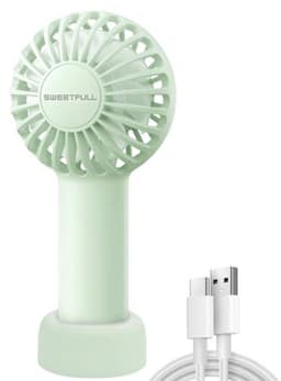 Draagbare mini-ventilator met 3 snelheden - Oplaadbare handventilator voor reizen en make-up — thumbnail 4