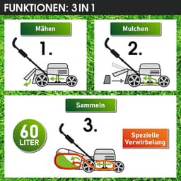 Benzine grasmaaier 46 cm met krachtige 4-takt motor en maaifuncties — thumbnail 5