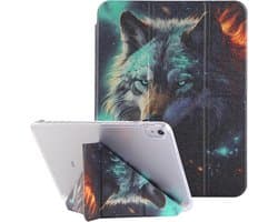 Transparante Beschermhoes voor iPad 11e/10e Generatie met Schokbestendige Achterkant en Multi-hoek Standaard