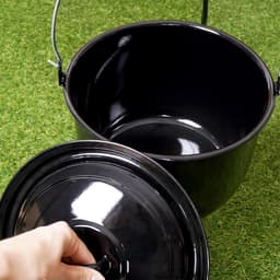 Ambiance Emaille Pan Met Deksel Voor Bbq Ø 20 Cm 3,3 Liter Zwart — thumbnail 4