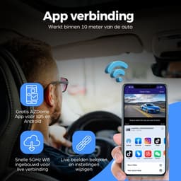 AZDome M770 Pro 2CH 4K Wifi Gps dashcam voor auto - 4K + FullHD resolutie - Night vision - Parkeerbeveiliging - 64gb Micro SD kaart - 3,0 inch LCD scherm - 170 + 140 graden kijkhoek - Nachtzicht — thumbnail 6