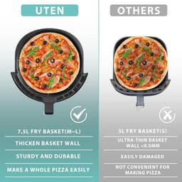 XXL Heteluchtfriteuse 7,5l met Digitale Touchscreen en 10 Menu's voor Gezond Koken — thumbnail 6