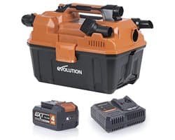 Draadloze natte en droge werkplaatsstofzuiger 18V Li-Ion met dubbele luchtfunctie