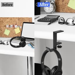 Opbergtas voor hoofdtelefoon-hoofdtelefoon-headset-desktop-gamehoofdtelefoon-sleutelhanger-zak-enkellaags-wit — thumbnail 2