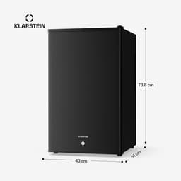 Klarstein Mini-Koelkast koelkast, mini koelkast met glazen deur, 28L voor drankjes, snacks & cosmetica, koelkast klein & geruisloos, regelbare schappen, kleine skincare koelkast huidverzorgingsproducten medicijnen - Minibar - 2L 35 dB 65W — thumbnail 4