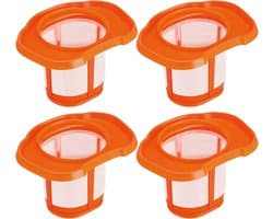 4 stuks - Stof Filter - Geschikt voor Black & Decker BHHV520BT BHHV520BFP BHHV320B BHHV320J BHHV520BF BHHV520JF - Filteraccessoires - Stofzuigerfilters vervangende accessoire - Wasbaar - Stofzuiger Onderdelen