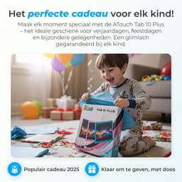 ATouch Combipakket - Kindertablet Tab 10 Plus + Kinderkoptelefoon - 64GB+64SD - Vanaf 3 jaar - Blauw — thumbnail 3