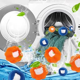 12 Pcs Lint Balls - Washing Machine Pet Hair Remover - Lint Ball voor het Verwijderen van Dierenharen en Lint in de Wasmachine — thumbnail 3