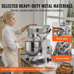 VEVOR Keukenmachine Standmixer 1100w Kneedmachine 28,5l Deegmixer Mixer Brood — thumbnail 3