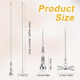 Decoratieve Ventilator Trekkoord Verlengstuk 30cm met Gloeilamp en Kralen — thumbnail 4