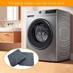 Trilmat Wasmachine - Antivibratiemat - 4 Stuks - Dempingsmat Voor Wasmachine - 9 Cm X 9 Cm - Antivibratiematten Voor Loopband - Antislip Rubberen Mat - Geluiddempende Pads Voor Wasmachine - [Energieklasse A] — thumbnail 5