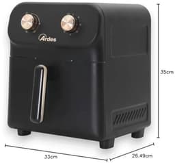 Friteuse met 6L Inhoud - Digitale Airfryer met Touchscreen en Stopwatch — thumbnail 2