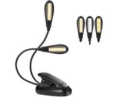 Dimbare LED Leeslamp met USB Oplaadbaar 9 Helderheidsstanden voor Bed, Bureau en Laptop