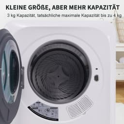 Re-purelife® Compacte Wasdroger met UV-Desinfectie - 6 Programma's - 3-4 kg Capaciteit - Geschikt voor Opbouw of Opstelling - Stille Werking & Helder LED-Display - Wit — thumbnail 14