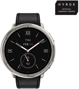 Amazfit Active 2 Round - Smartwatch - 44 mm - Black leather — thumbnail 4