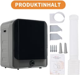 Re-purelife® Compacte Wasdroger met Afvoer voor Kleine Ruimtes - 3 kg Capaciteit (uitbreidbaar tot 4,5 kg) - 5 Programma's - Energieklasse G - Geschikt voor Opbouw of Opstelling - Stille Werking - 49.5*43.5x59.5 cm - Grijs — thumbnail 16