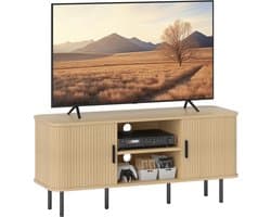 Tv-meubel met lamellendeuren voor 55 inch televisies - Scandinavisch design