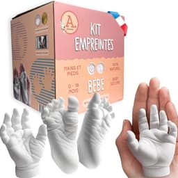 Vormset voor baby's - Handafdrukken en Voetafdrukken Set - Herbruikbare Containers - Perfect Kraamcadeau — thumbnail 1