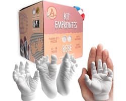 Vormset voor baby's - Handafdrukken en Voetafdrukken Set - Herbruikbare Containers - Perfect Kraamcadeau