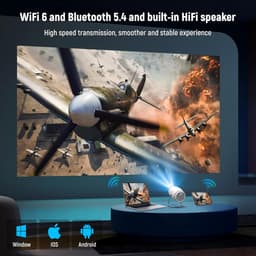 Mini Beamer - Projector met Wifi - Bluetooth — thumbnail 5