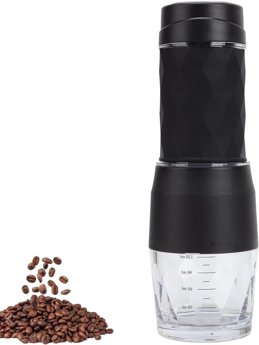 Cosensi - Draagbaar Koffiezetapparaat voor Buiten - Mini-espressoapparaat - Handperskoffiemachines - Compatibel met Capsules en Gemalen Koffie - Zwart — afbeelding 1