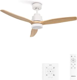 Plafondventilator met LED-licht en wand- en afstandsbediening - 40 W, Ø 112 cm, 6 snelheden, timer, zomer-winterfunctie — thumbnail 2