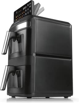 Vertikale dubbele kamer heteluchtfriteuse met kijkvenster en 12 liter capaciteit — thumbnail 4