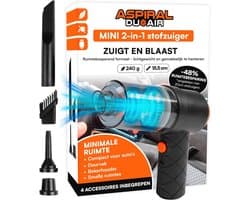 Draadloze Handheld Stofzuiger en Blazer 2-in-1 voor Auto en Huis - Mini Draagbaar met USB Opladen en 4 Accessoires