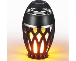 Draagbare Bluetooth luidspreker met LED-vlamlicht - Waterdicht en voor binnen en buiten