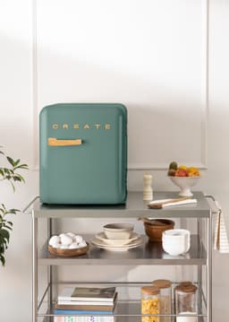 CREATE - Koelkast in retrostijl - Sage - Handvat Hout - FRIDGE RETRO 48L — thumbnail 5