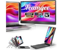 Draagbare 15.6" Laptop Schermvergroter met 1080P FHD IPS - Compatibel met 13"-17" Laptops