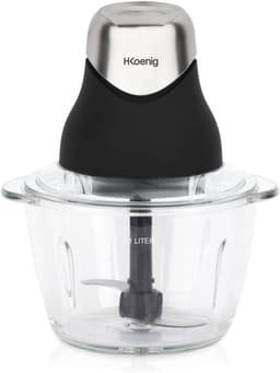 Mini Elektrische Hakker voor Koken en Bereiden van Pesto, Peterselie, Noten en Knoflook - Gegradueerde Glazen Kom 1L en Roestvrijstalen Messen — thumbnail 1