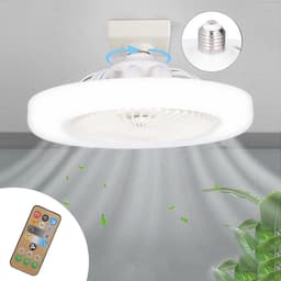 Moderne Inbouw Ceiling Fan met Verlichting 36W voor Binnengebruik - Mini Ventilator met LED Lamp voor Slaapkamer, Woonkamer en Keuken — thumbnail 3