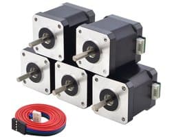 Nema 17 stappenmotor 2A 55 Ncm 1,8 graden voor 3D-printer CNC (5 stuks)