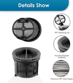 HEPA-filters - 6 Stuks - Geschikt voor Dreame H14 Nat- en Droogzuiger - Accessoireset - Nat- en Droogzuiger Filter — thumbnail 4