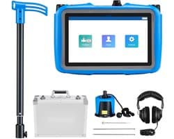 Waterlekdetector voor leidingen - Akoestische lekzoeker - Frequentiebereik 1–10.000 Hz - Touchscreen 17,8 cm - Ondergronds - Inclusief 3 luisterstangen - Koptelefoon - Draagtas