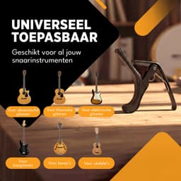 Finesse Universele Capo met Plectrums - Gitaar - Akoestisch - Elektrische - Ukelele - Zwart — thumbnail 5