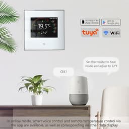 Slimme Wifi Thermostaat met Touchscreen voor Water- en Elektrische Verwarming - Compatibel met Alexa en Google Home — thumbnail 4